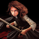 Arya Stark from the 2012 A Song of Ice and Fire calendar. All images by John Picacio.